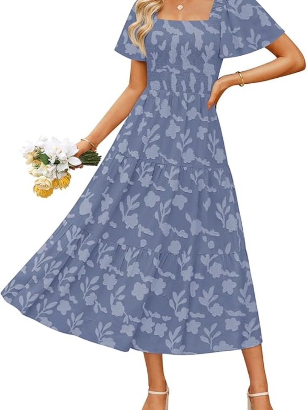 Womens 2026 Summer Boho Wedding Guest Midi Dresses